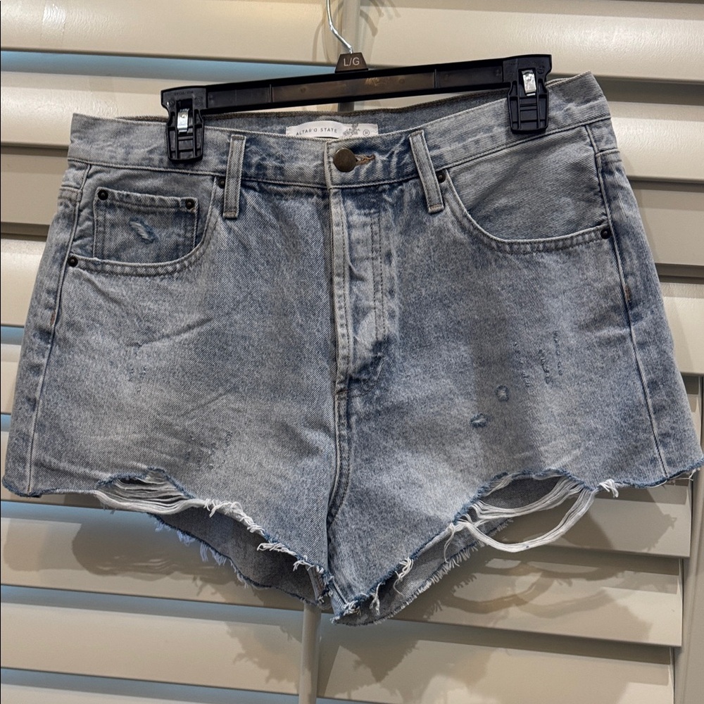 Altar'd State Light Jean Shorts